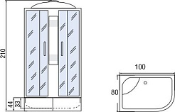 Мономах Душевая кабина 100x80 100/80/44 МЗ L – фотография-4
